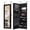 Brown with LED Light, variant on LIVIZA Full-Length Mirror Jewelry Cabinet with LED Lights &Lockable, Wall Door Mounted Jewelry Armoire Organizer,White