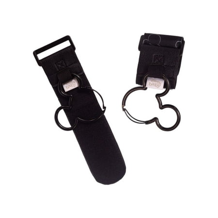 Disney Baby by J.L. Childress Mickey Mouse Stroller Hooks - Universal Stroller Cips with Non-Slip Straps, 2 Pack