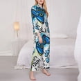 thumbnail image 3 of Vsdgher Game All Day Pajamas Set Long Sleeve Sleepwear Womens Button Down Nightwear Pj Sets-Small, 3 of 7