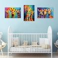 thumbnail image 4 of ZHONGYUTONG Giraffe Family Canvas Wall Art Colorful Animal Painting Prints Funny Giraffe Abstract Posters Wall Decor for Nursery Baby Room Framed (16.00" x 24.00"), 4 of 6