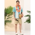 thumbnail image 3 of Camisas hawaianas manga corta botones botones a rayas playeras azul claro blanco T L, 3 of 6