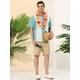 thumbnail image 3 of Camisas hawaianas manga corta botones botones a rayas playeras azul claro blanco T L, 3 of 6