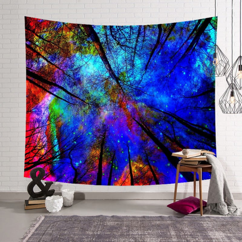 Misty Forest Tapestry Wall Hanging Nature Landscape Tapestry Sunshine