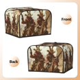 thumbnail image 3 of Haiem Western Rabbit Cowboy Print Toaster Covers 4 Slice Wide Slot,Bread Dust Cover & Fingerprint Protection,Bread Machine Cover,Appliance Covers, 3 of 7