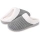 thumbnail image 1 of Pantuflas de invierno para hombre y mujer, felpa de espuma viscoelástica, pantuflas antideslizantes cálidas para el hogar, tipo lana para interior y exterior 42/43 gris Jormftte LL-2298-4, 1 of 6