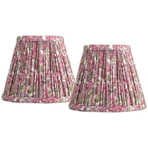 Springcrest Nelle Pink Pleated Clip-On Lamp Shades 3.5x6x5 Set of 2