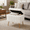 White, variant on LIFERECORD Small Ottoman with Storage, Vanity Stool with Storage for Bedroom, Ottoman Coffee Table,Small Velvet Foot Stool for Living Room, Grey