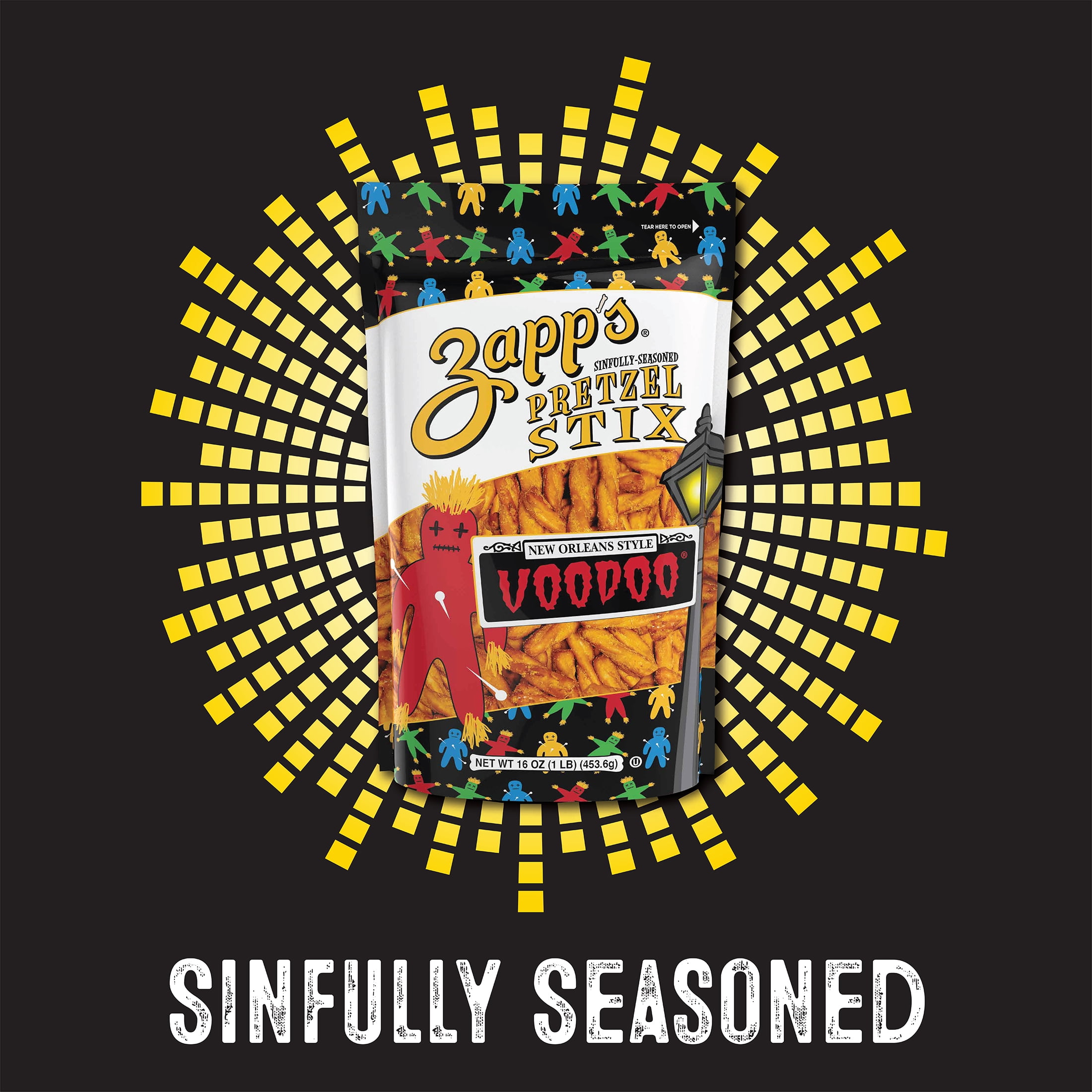Zapp's Voodoo Flavor Pretzel Stix, 16 oz Bag