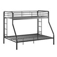 thumbnail image 2 of Weston Home Elise Kids Metal Twin over Full Bunk Bed with Safety Rails, Black, 2 of 9