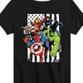 thumbnail image 3 of Marvel The Avengers - American Flag - Toddler And Youth Short Sleeve Graphic T-Shirt, 3 of 5
