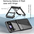thumbnail image 2 of Compatible with Samsung Galaxy Z Flip 4 Case with Built-in Screen Protector, Hinge Protection Shockproof Anti-Scratches Electroplated Case Phone Cover Casefor Samsung Galaxy Z Flip 4 5G Black, 2 of 14