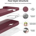 thumbnail image 2 of Compatible with iPhone 15 Pro Case, Upgrade Defender Liquid Silicone, [Enhanced Camera Protection] [Soft Anti-Scratch Microfiber Lining] Shockproof Phone Case iPhone 15 Pro 6.1 inch - Plum, 2 of 14