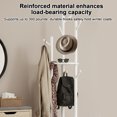 thumbnail image 5 of YUCHANG Freestanding Rotary Coat Rack with 3 Shelves and 9 Hooks for Coats, Scarves, Handbags, Coat Tree for Bedroom, Entryway, Livingroom (White), 5 of 11