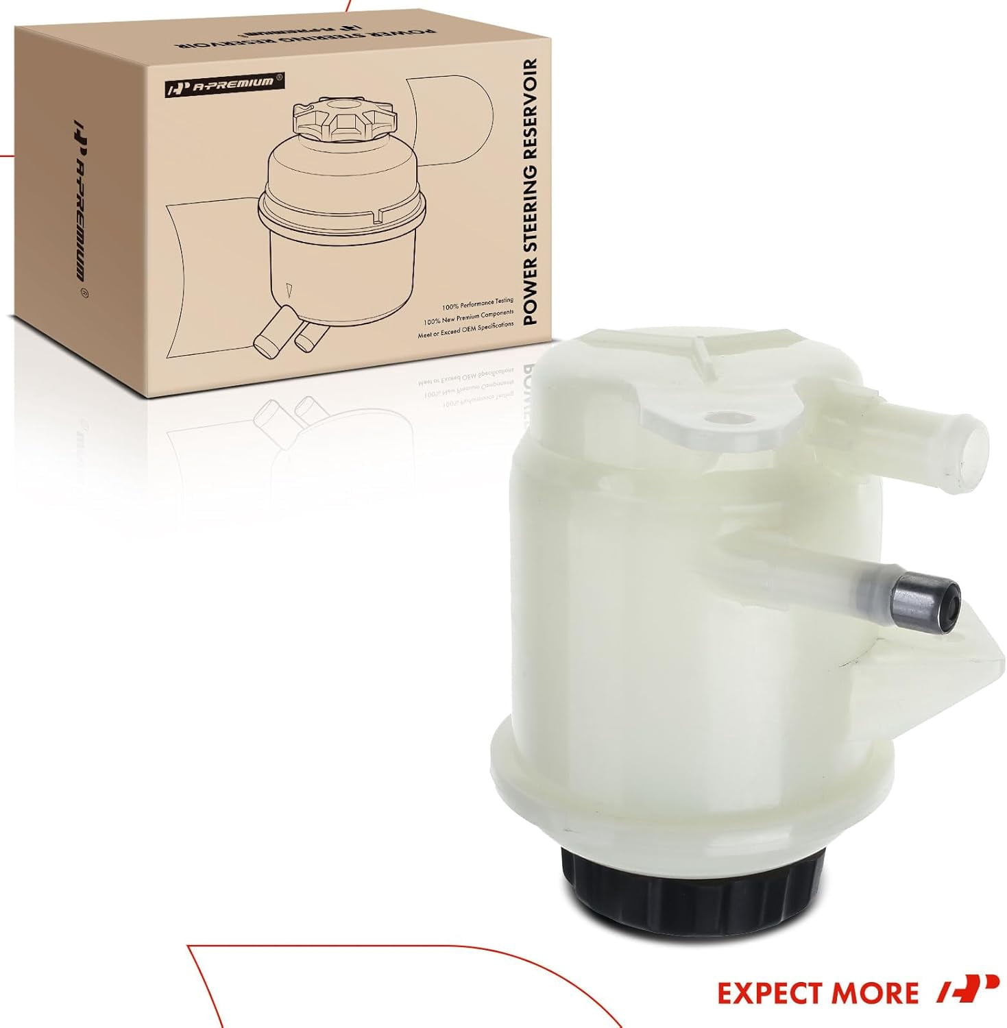 A-Premium Power Steering Reservoir/Tank with Cap Compatible with Chevy Aveo 2009-2011, Aveo5 2009-2011 & Pontiac G3 Wave 2009, L4 1.6L