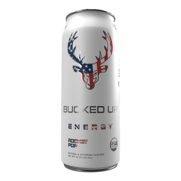 Bucked Up Energy Drink, Low Stim, Rocket Pop, 16 fl oz, 100 mg Caffeine