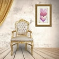 thumbnail image 3 of Brown, Victoria 21x32 Gold Ornate Wood Framed with Double Matting Museum Art Print Titled - Triple Heart Pink, 3 of 4