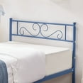 thumbnail image 6 of VECELO 2-Piece Twin Size Metal Bed Frame with Headboard and Footboard, No Box Spring Needed, Blue (Set of 2), 6 of 8