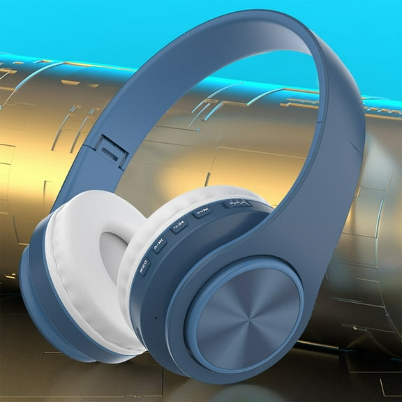 Oggfader Wireless Earbuds Bluetooth Headset With Microphone Wireless Headset With Mic Bluetooth 5.0 Headset 10 Hrs Working Noise Cancelling Bluetooth Headset Blue