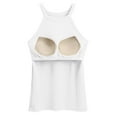 thumbnail image 5 of Athletic Tank Tops for Women Halter High Neck Sleeveless Cami Shirt Built in Bra Summer Trendy Basic Workout Blouse, 5 of 6