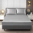 thumbnail image 4 of Children Mattress Pad Full Size Fitted Bed Sheet Extra Soft Wrinkle Breathable Solid Color Mattress Protector Single Fitted Sheet Cover, 4 of 8