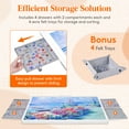 thumbnail image 2 of Lifewit 1500 Piece Puzzle Table with Foldable Legs, Divided Drawers, Extra Felt Trays, Protective Cover, 33.3" x 25.4", ABS Plastic, White, 2 of 10