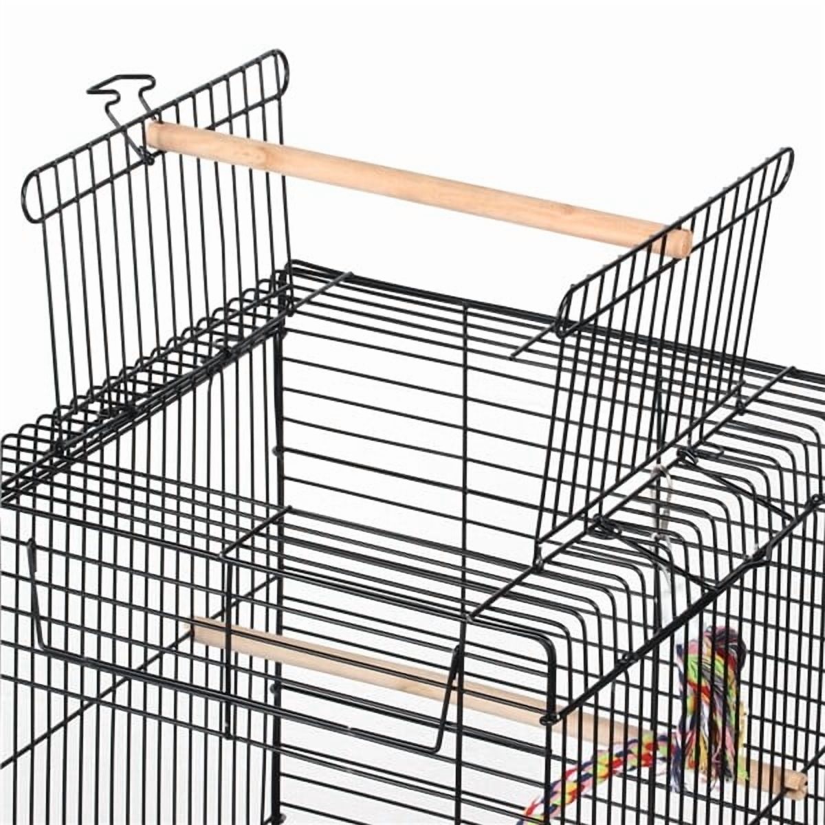 ZYPPP 23" Play Open Top Travel Bird Cage Carrier for Canary Cockatiel Small Parrots