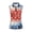 American Flag Watercolor Stars Print, variant on Coral Reef Fish Print Women's Sleeveless Golf Shirts for Ladies, Comfort Dry-Fit Skin Friendly Women Golf Sleeveless Half Zip Top for Sports Outdoor Athletic Running
