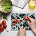 thumbnail image 4 of Floral Cutting Board, Flower Leaves Ivy Plant Swirl Like Image with Abstract Shadow Print, Decorative Tempered Glass Cutting and Serving Board, Small Size, Pale Grey White, by Ambesonne, 4 of 5