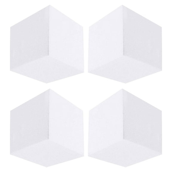 Raindrops 4-Piece White Foam Padding for Puppet Making, Artificial Foam Sheets 10x10x10 CM, Craft Supplies