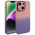 thumbnail image 1 of Funda de silicona con degradado de estrellas para iPhone 15 con película para lente, 1 of 5