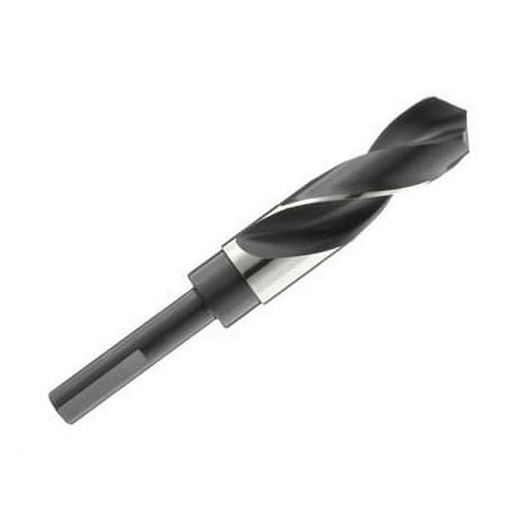 2 Pcs, 17/32" Reduced Black And Bright Shank Hss Drill Bit, 1/2" Shank, Drill America, D/Arsd17/32, Flute Length: 3"; Overall Length: 6"