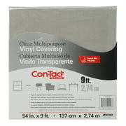 Con-Tact Brand Multipurpose Vinyl Covering, Clear PVC, 54" x 108"