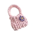 thumbnail image 3 of Bolsa de crochet de mujeres Bolsa acolchada Accesorio Femenino Accesorio Multipropósito de tejido de tejido Bolso de punto para la fiesta de viaje de rosa, 3 of 8
