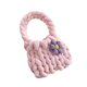 thumbnail image 3 of Bolsa de crochet de mujeres Bolsa acolchada Accesorio Femenino Accesorio Multipropósito de tejido de tejido Bolso de punto para la fiesta de viaje de rosa, 3 of 8