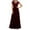 Wine, variant on Aboser Elegant Prom Dresses for Women Lace Maxi Dress Formal Wedding Guest Dresses Casual V Neck Cocktail Dress Flowy Cap Sleeve Party Gowns Dresses