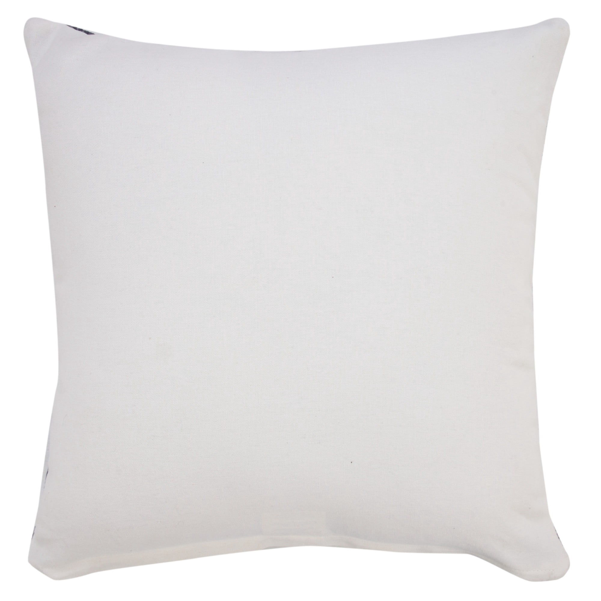 Laddha Home Designs Handwoven Southwestern Tribal Cotton Throw Pillow Cover - 20" - Blue and White