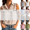 thumbnail image 3 of VBVC Women's Cotton Linen Button Down Shirt , Collared V Neck Sleeveless Blouse For Women , Ladies' Summer Casual Work Tank Tops with Pockets,Pink,S-2XL, 3 of 9