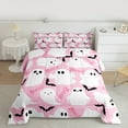 thumbnail image 2 of jejeloiu Horror Bat Queen Comforter Set,Cute Halloween Ghost Bedding Sets,Pink Black Black Bedding Comforter Set For Teens Boys,Super Cozy Room Decor Reversible,3 Pieces, 2 of 8