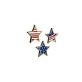 thumbnail image 2 of Patriotic Wooden Star Decor Set Of 3 Layered Red White Blue Ornaments Independence Day Table Wall Accent Multi-Color, 2 of 6