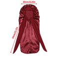 thumbnail image 2 of Extra Long Satin Sleep Cap for Braids & Curly Hair - Adjustable Silk Lined Bonnet for Women Men, Large Shower Cap with Tie Band, Hair Protection for Night/Shower/Travel (Red), 2 of 4