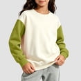 thumbnail image 4 of StSilkitty Boys Girls Long Sleeve Sweatshirts Color Block Crewneck Pullover Tops Fall Winter Warm Clothes Size 2-12, 4 of 9
