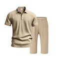 thumbnail image 7 of Rvwovn Men's Casual Summer Shirt and Shorts Set Linen-Blend Breathable Comfortable 2 Piece Outfit, 7 of 7