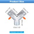 thumbnail image 2 of 5 Inch 3 Way Splitter, Y-Shaped Metal Manual Volume Damper for Vents Fans Extractors Range Hoods Heating Systems, 2 of 7
