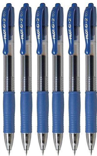Pilot BL-G2-5 0.5mm Extra Fine Retractable Gel Rollerball Pens Blue