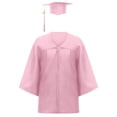 thumbnail image 4 of Girls Boys Graduation Cap and Gown with 2026 Tassel and Gold Stole Pink Cap and Gown for Kindergarten Graduation Dress Outfit, 4 of 9