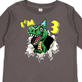 thumbnail image 4 of Inktastic I'm 3 Dinosaur Boys or Girls Long Sleeve Toddler T-Shirt, 4 of 5