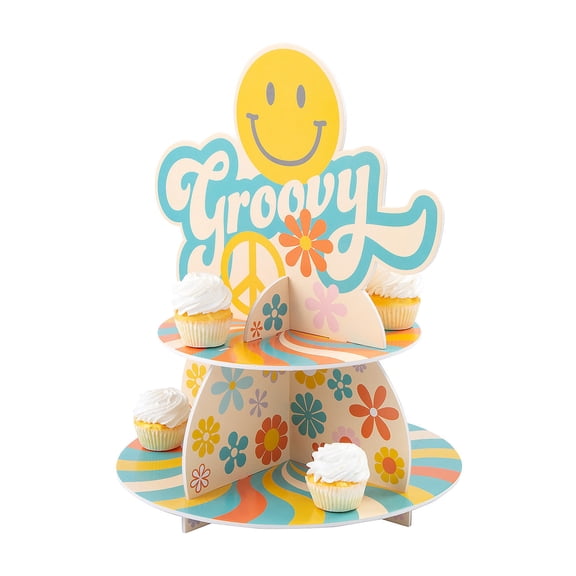Fun Express Groovy Party Cupcake Stand