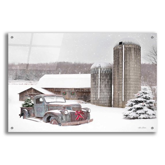Epic Art 'North Country Christmas' by Lori Deiter Acrylic Glass Wall Art, 36"x24"