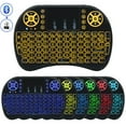 thumbnail image 2 of Mini Clavier Sans Fil Rechargeable Clavier Bluetooth Pavé Tactile Air Mouse Clavier Rétroéclairé RVB Télécommande pour Boîtier Android TV (7 Couleurs Rétroéclairage), 2 of 7
