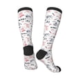 thumbnail image 4 of Fotbe Cute Magic Bunny print Women's Men's Novelty Crew Socks Cotton Socks Knee High Socks for Walking,Running,Nurses,Pregnancy, 4 of 9